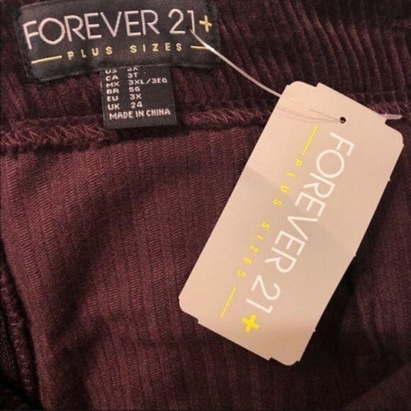 Forever 21 Shorts Plus Size Corduroy Laces Trendy - Picture 3 of 3